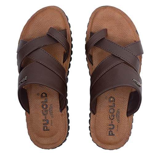 ASIAN Men's & Boys' Brown Thong Sandal - 6 UK