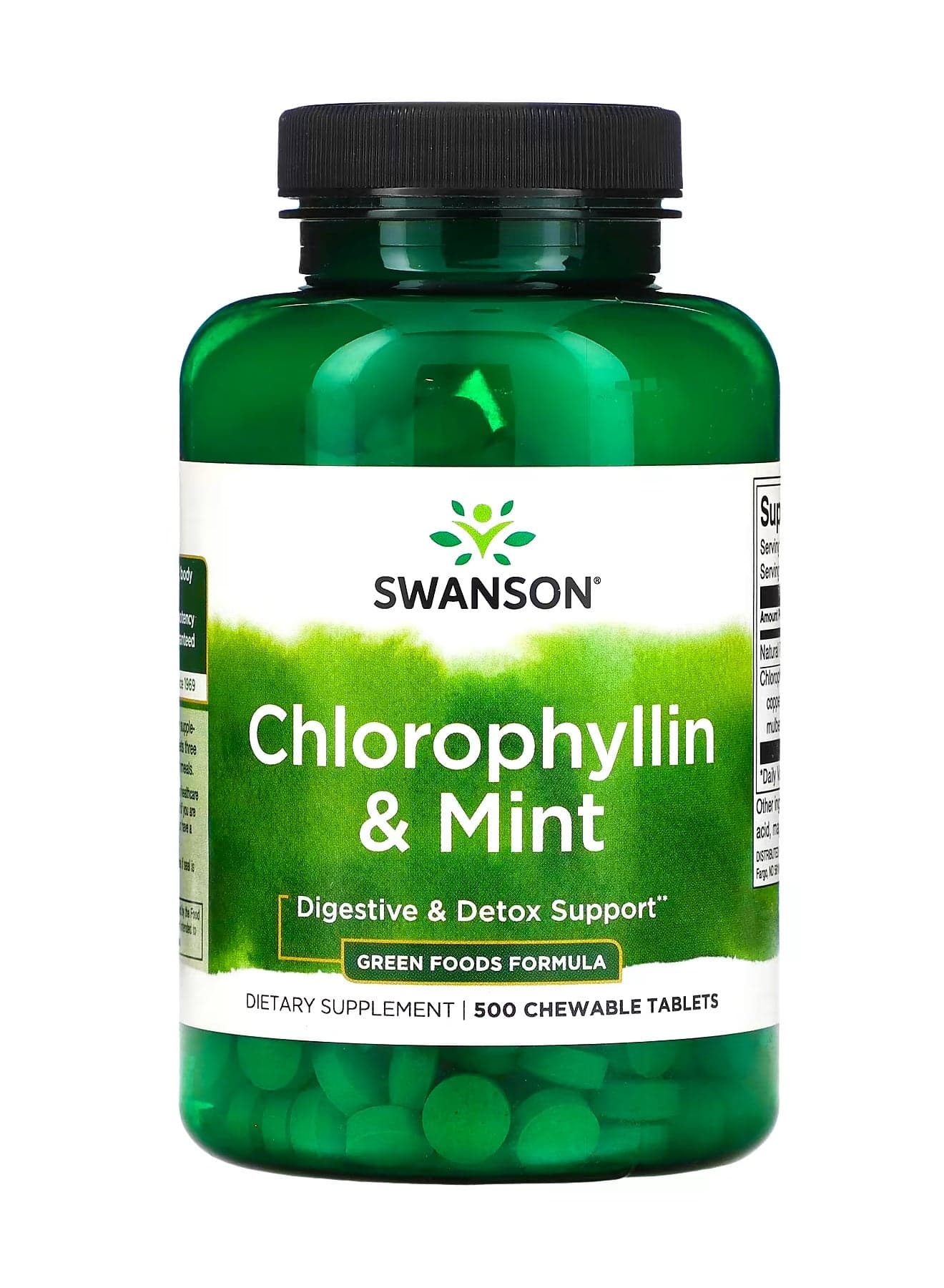 Chlorophyllin & Mint, 500 Chewable Tablets