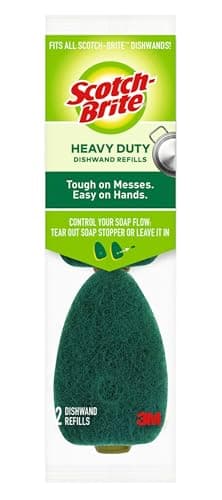 Scotch-Brite Heavy Duty Dishwand Refills, Fits All Scotch-Brite Dishwands, Keep Your Hands Out of Dirty Water, 14 Refills