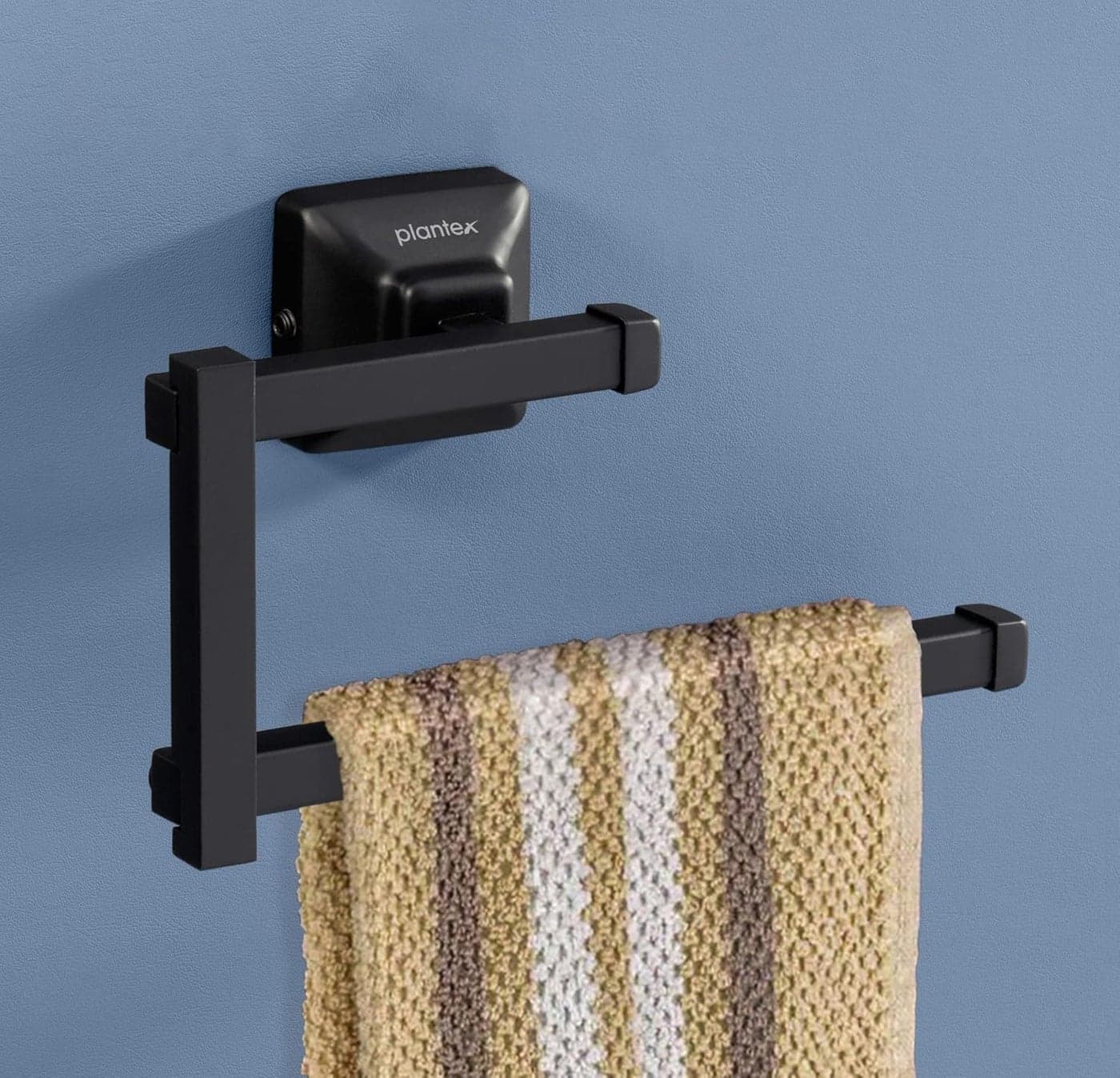 Plantex 304 Grade Stainless Steel Napkin Holder for Washbasin/Towel Hanger for Kitchen/Towel Holder/Bathroom Accessories - Squaro (Black)