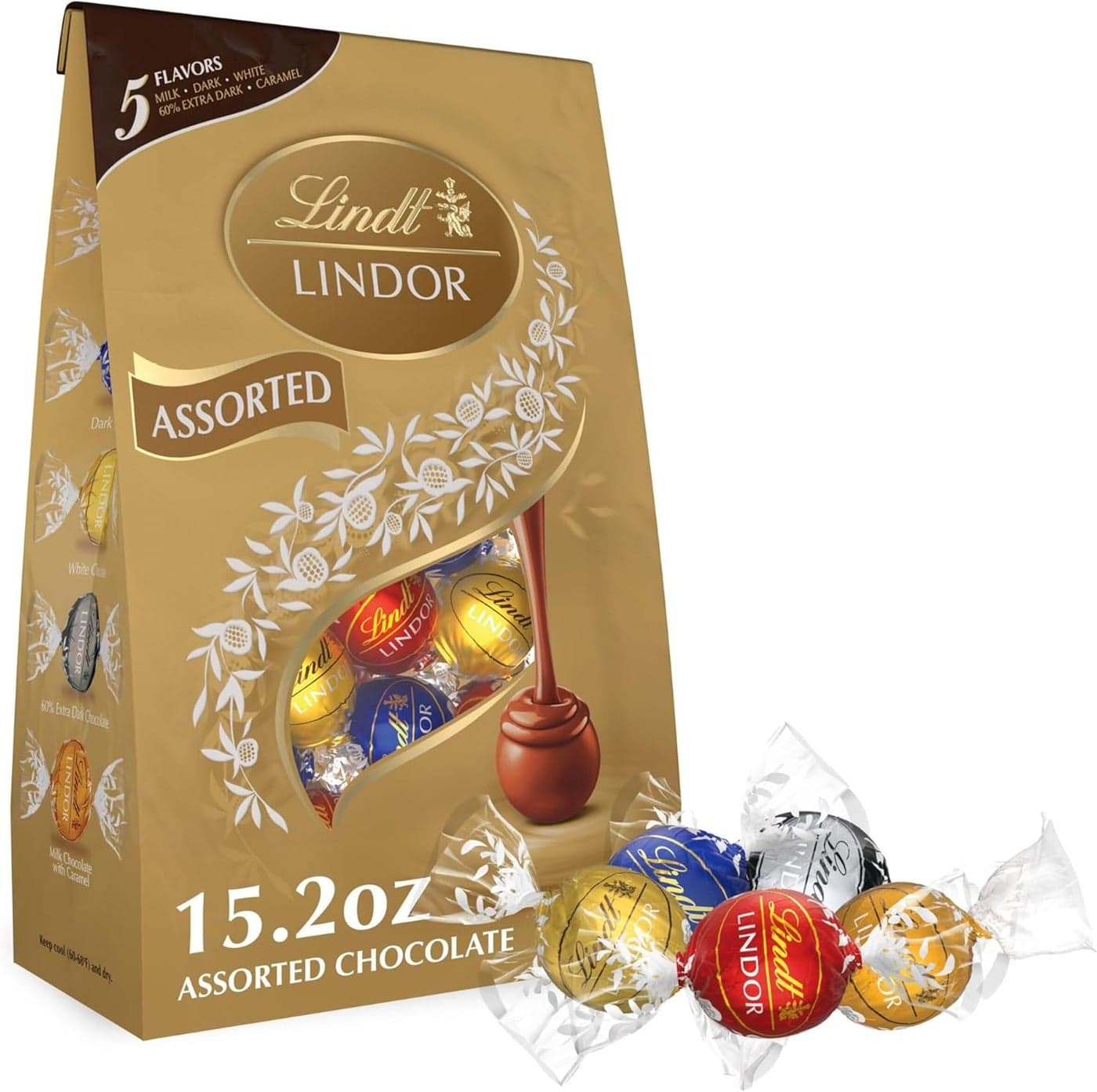 Lindt LINDOR Assorted Chocolate Truffles - 15.2 oz