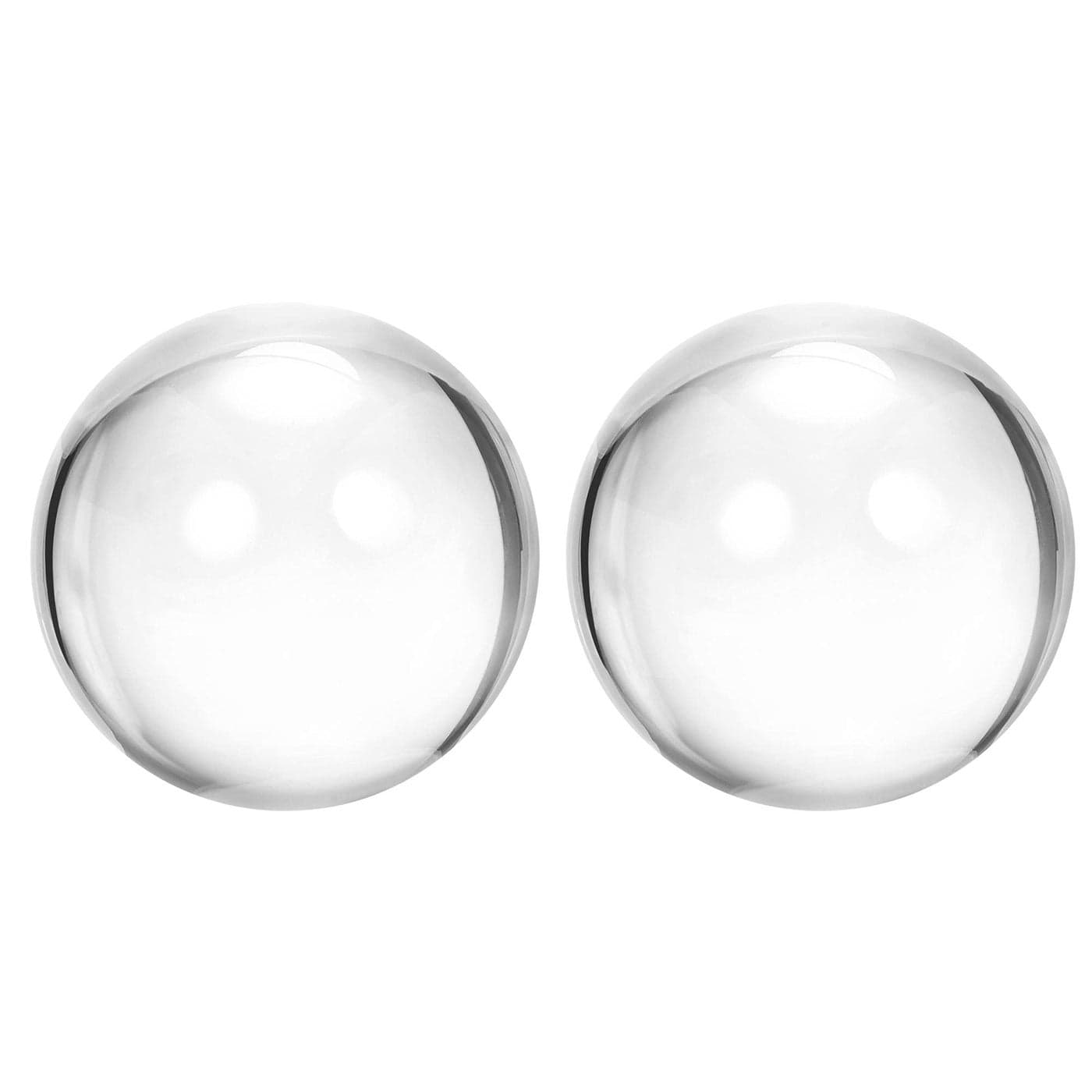 uxcell 2pcs Acrylic Clear Contact Juggling Ball 60mm with Ball Bag
