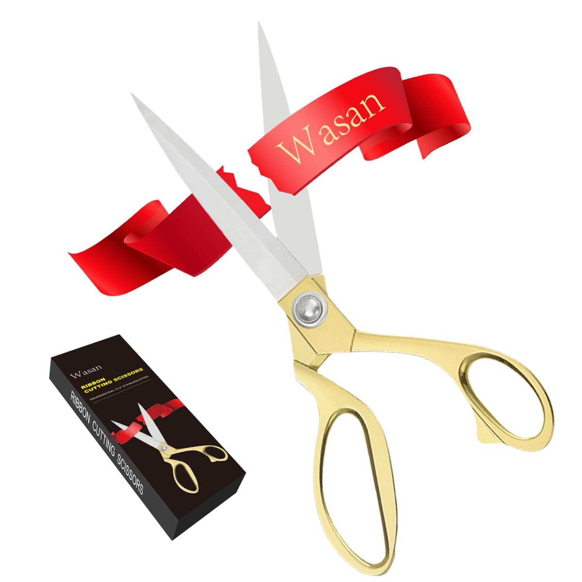 Ribbon Cutting Scissors Giant Heavy Duty Professional Cutting Tools with Sharp Blades Ideal for Grand Opening Ceremonies Fabric Crafting