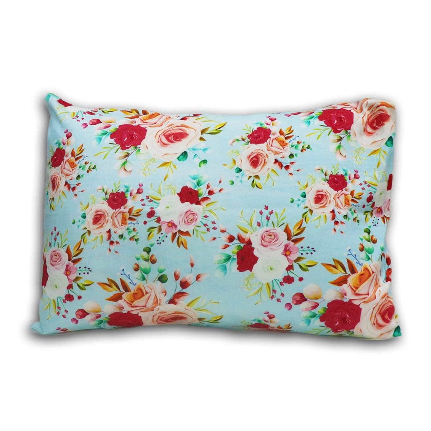 KRADYL KROFT Toddler Pillow with 100 Cotton Removable Cover 20 X 15 Inches Children Pillows Baby Pillows Floral Blu