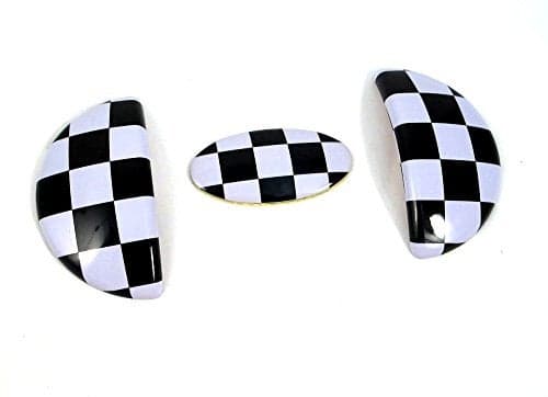 ATEX WhiteBlack Racing Look Cover Sticker for Cooper MK2 R55R56R57R58R59 Interior Door Handle 20072013