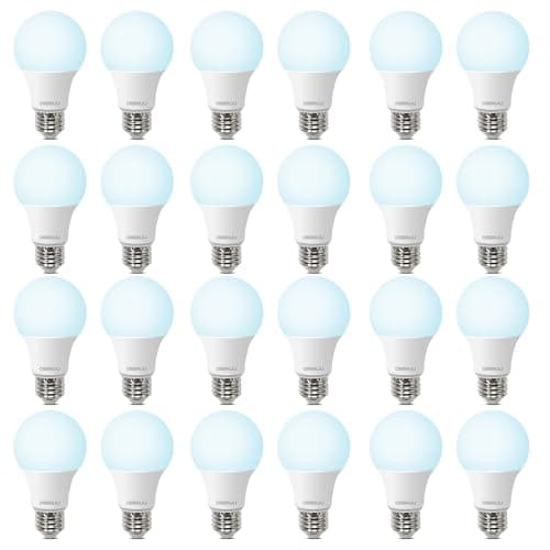 DEGNJU LED Light Bulbs Daylight 5000K, E26 Light Bulb 60W Equivalent, 800LM 8 Watt, Non-Dimmable A19 Light Bulbs with E26 Medium Base, 24 Pack