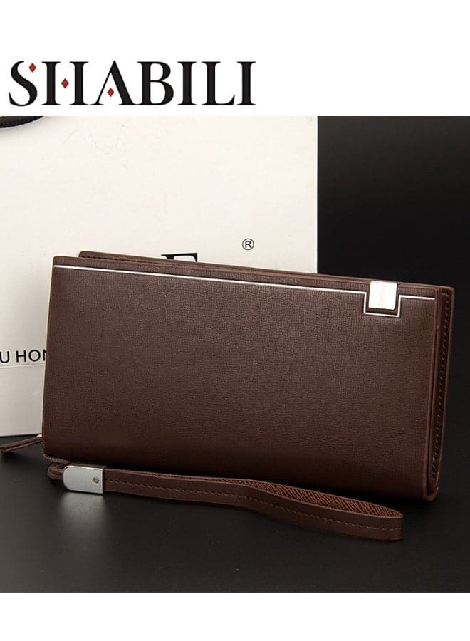 Unisex Multifunctional Long Edition Wallet, Men's and Women's PU Coin Purse Card Holder Clutch Bag, Portable Passport Bag for Boys, Girls, Teens, Ladies and College Students