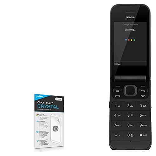 BoxWave Screen Protector Compatible with Nokia 2720 Flip - ClearTouch Crystal (2-Pack), HD Film Skin - Shields from Scratches