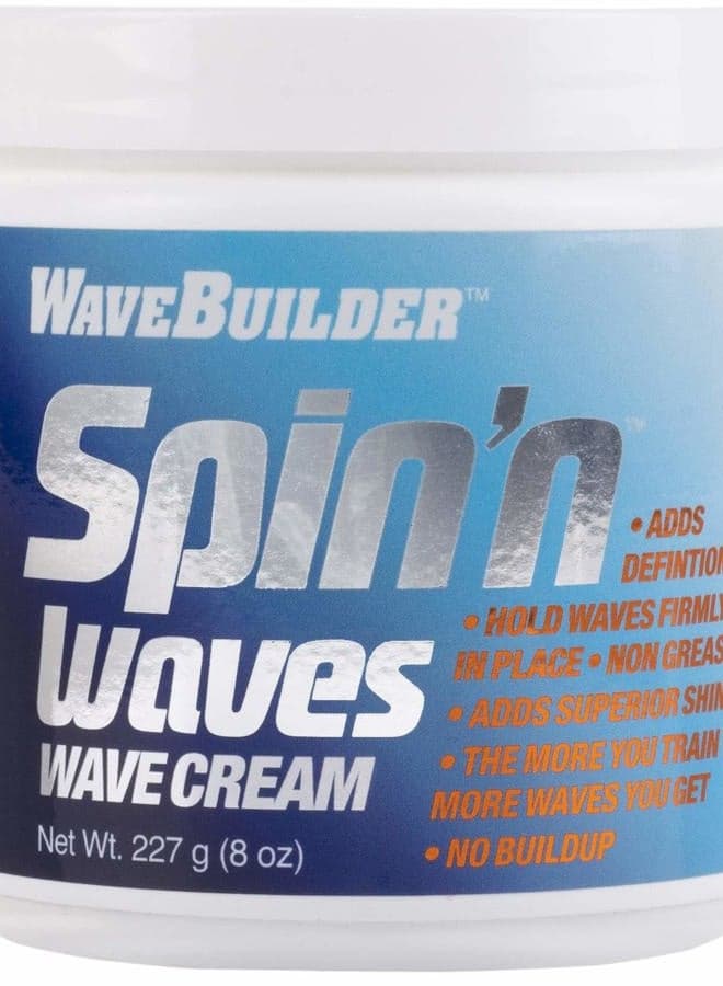 WaveBuilder Spin'n Waves Wave Cream | Non Greasy Adds Superior Shine on Hair, 8 oz