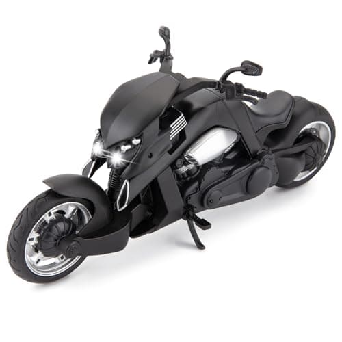 BDTCTK 112 Compatible for Travertson Vrex Motorcycle Toy Car Model Car Collection and Decoration Gift Toy for Adults and Kids Boy Girl Black