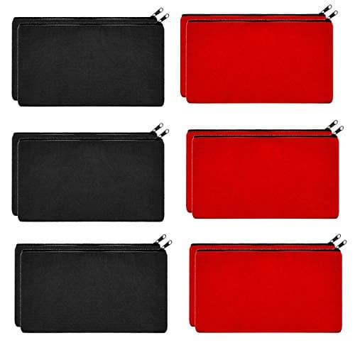 Lify DIY Craft Blank Bag Canvas Makeup Pencil Pouch with Zipper- Multipurpose Pen Pencil Case Cotton Canvas Cosmetic Bag Travel Cosmetic Bag -12 Piece Pack
