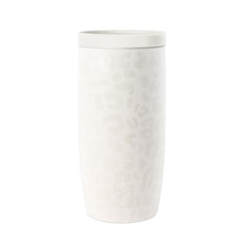Simple Modern Travel Coffee Mug Tumbler with 360° Lid | Ceramic-Lined Insulated Stainless Steel Cold Brew Iced Coffee Cup | Gifts for Women Her Him | Voyager Signature | 16oz | Cream Leopard