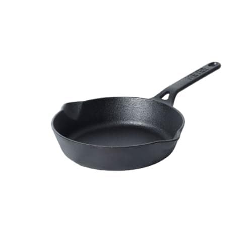 Meyer Pre-Seasoned Cast Iron Frypan | Cast Iron Skillet | Iron Pan | Induction Frying Pan | Fry Pan | Omlette Pan | Cast Iron Utensils for Cooking | Iron Cookware for Kitchen, 24cm, Black