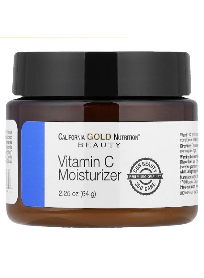 California Gold Nutrition, Vitamin C Moisturizer, Enhanced Brightening Lightweight Cream, 2.25 oz (64 g)
