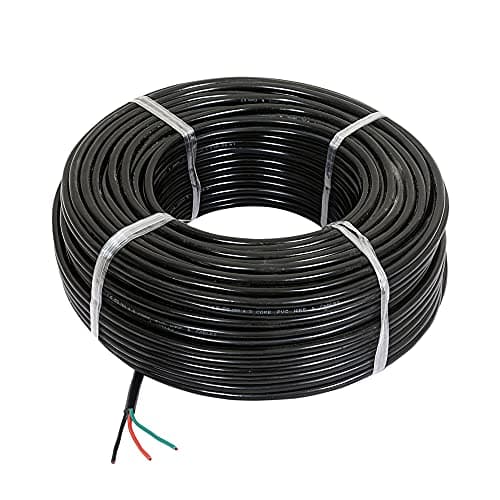 GVD PVC & FR Insulated 3 Core Flexible Copper Wires & Cables for Home & Domestic Industrial Electric Wiring, Electric Wire (Black) (20 Mtr, 0.75MM)