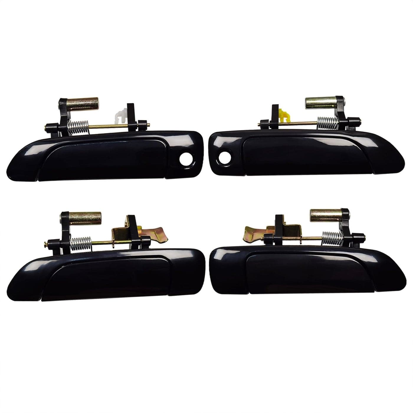 Lcyolada Set of 4 Exterior Door Handles for Honda Civic 20012005Front Rear Driver Passenger Side Replaces 72140S5DA02 72180S5DA02 72640S5DA01 72680S5DA0 Smooth Black