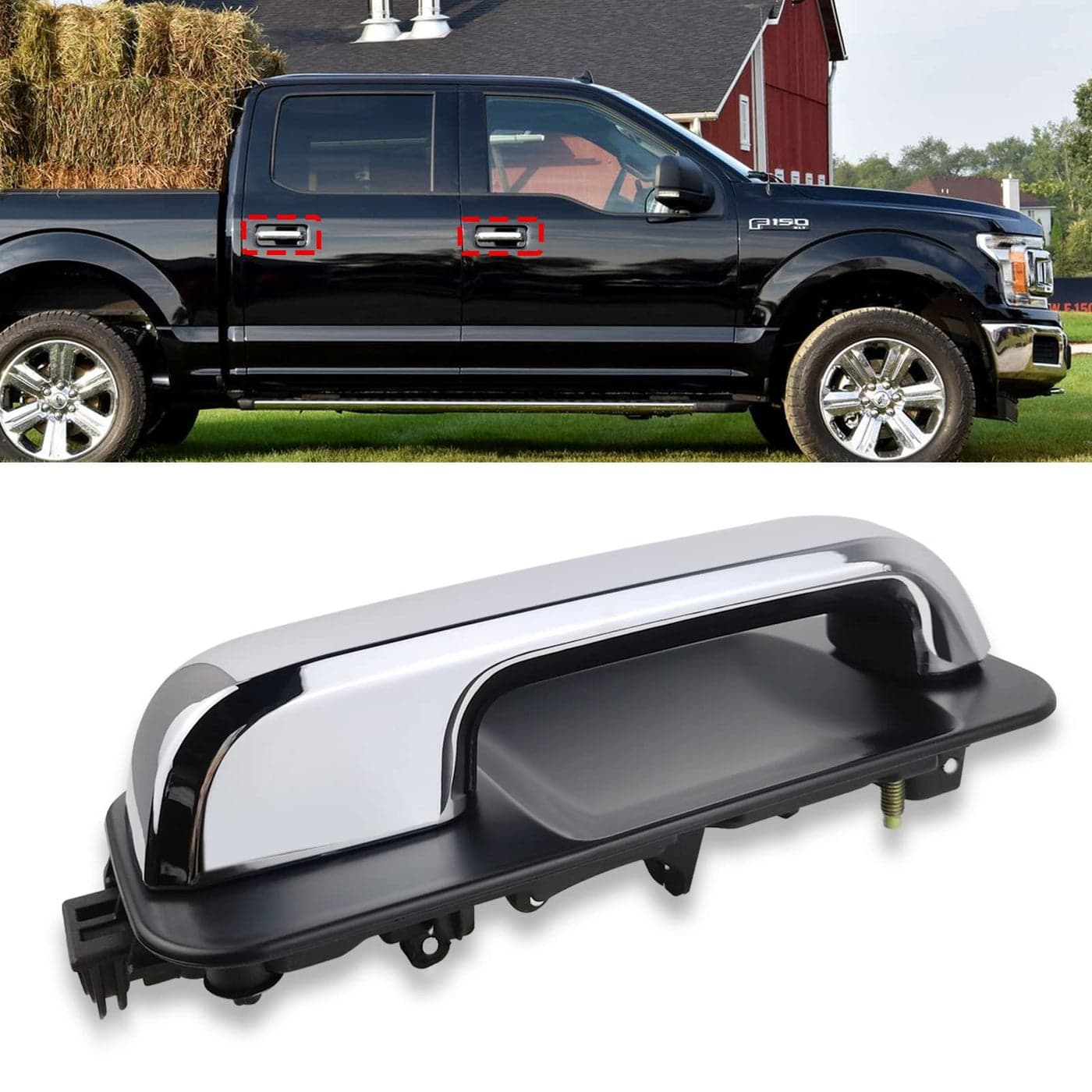 Moonlinks Compatible with Ford F150 Door Handle20152020 F150 FrontRear Passenger Exterior Door Pull Handle for Right SideChrome Lever14603667FL3Z1522404BF