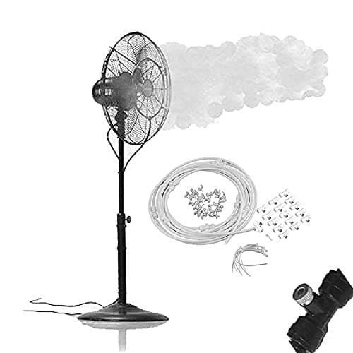 DIY Crafts Only Fan Kit, 2 Nozzle Brass Fan Misting Kit, Updated Brass Fan Misting Kit for a Cool Patio Breeze, Tu (Only Fan Kit, 2 Nozzle Brass Fan Misting Kit)