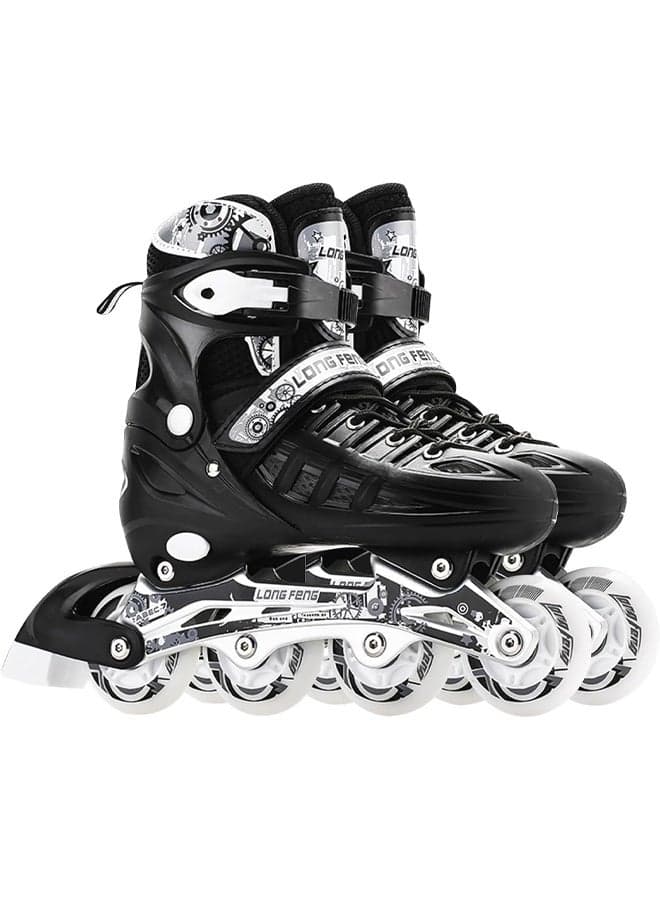 Children's Inline Skates, Four-Wheel Flash, Professional With Ankle Support, Adjustable, Suitable For Beginners Sports Skating