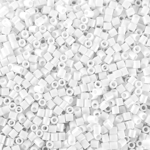 AUGSUN Fuse Beads 1500Pcs White Melty 5mm Iron Beads for Arts and Crafts