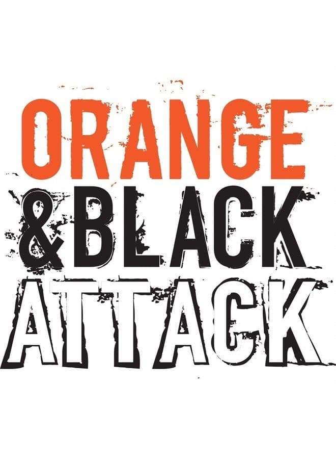 Anderson's 25-Piece Orange and Black Attack Body Decal Set, Tattoos, Cheek Cheers, Fan Gear, Sports Fan Gear,School Spirit, Football Cheerleader Accessories, Homecoming
