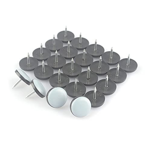 CSFMC Teflon Furniture Sliders Pads(24 Pack 3/4 inch(19mm) Base),Table/Chair/Cabinet/Sofa Small Size PTFE Glides,Nail on Furniture Legs by Protect The Floor,Heavy Duty Furniture Sliding Block
