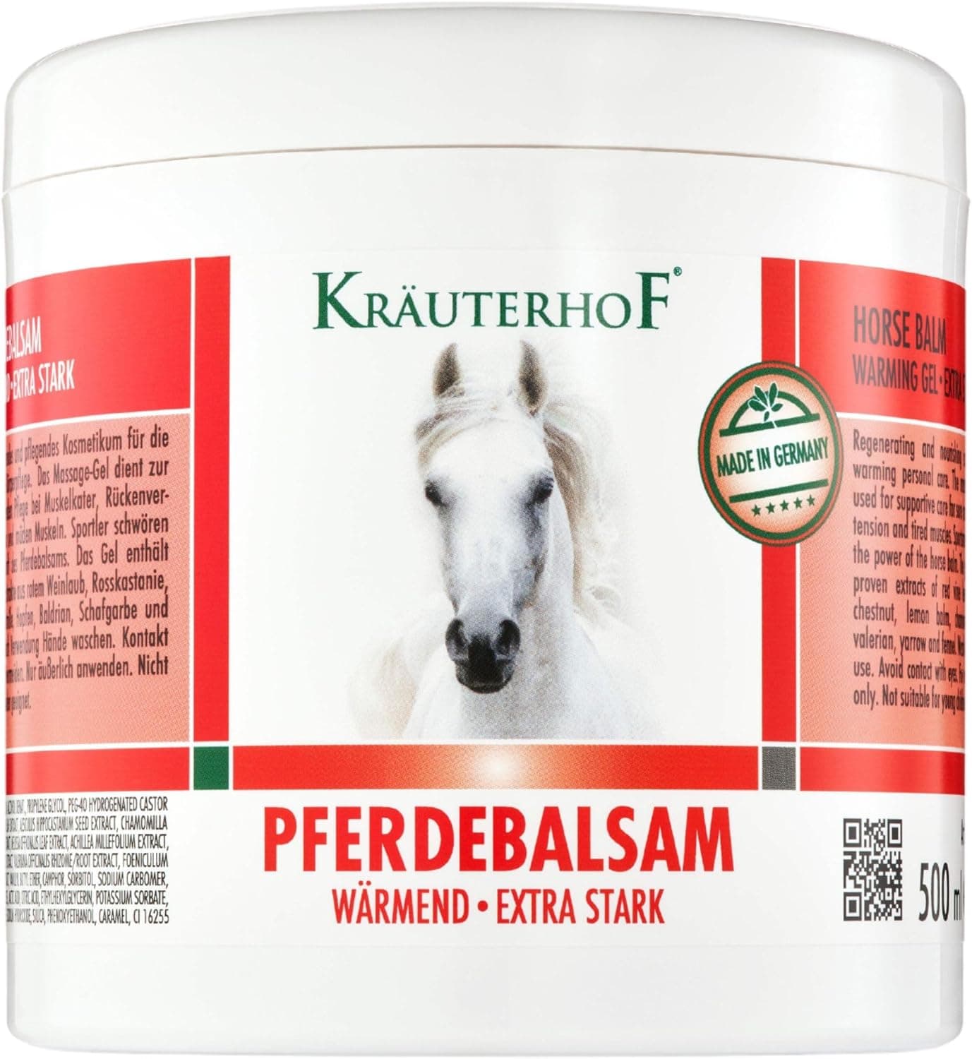 Kruterhof Warming Extra Strong 169 Fl Oz Warming Massage Gel for Tired Muscles Joints Warming Effect Relief for Sore Muscles Back Tension Joint Complaints