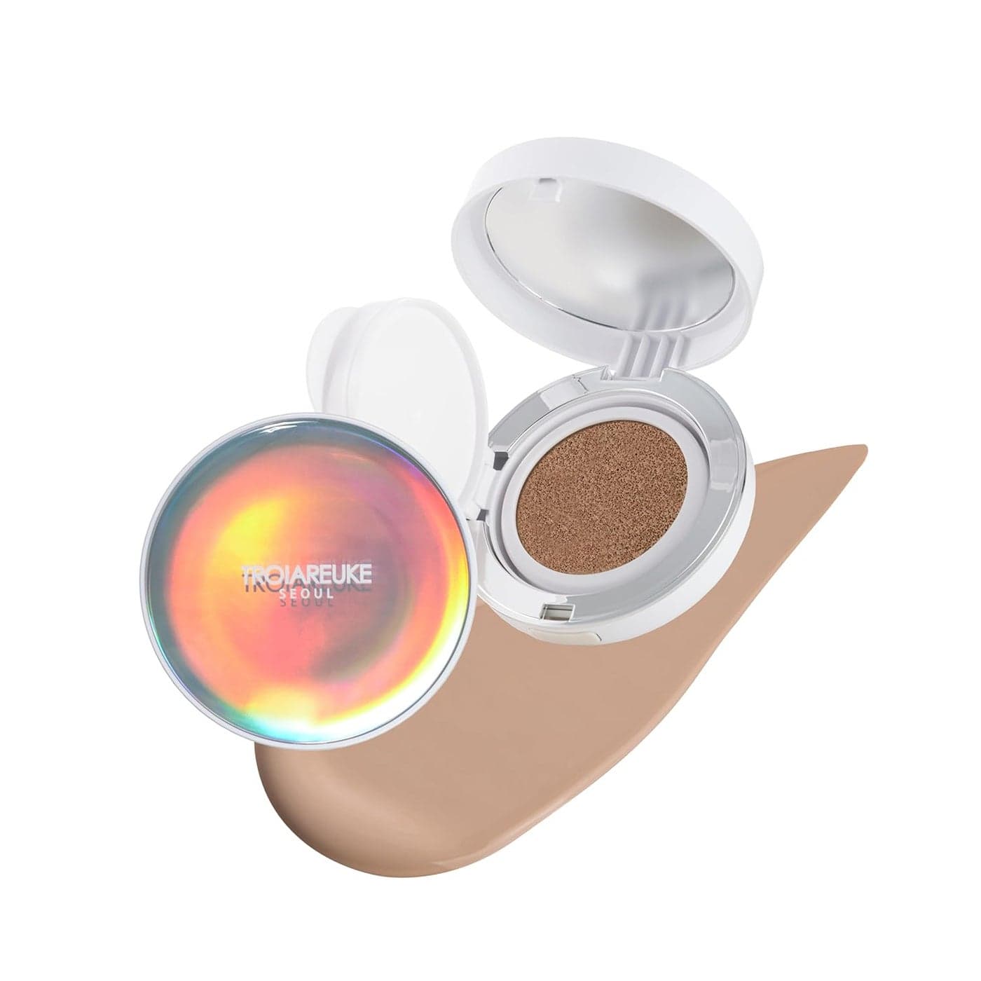 TROIAREUKE Seoul Bridal Cushion Foundation22 Yellow Beige Korean Cushion Foundation KBeauty Hydrating Longlasting Lightweight Natural Finish AntiAging Moisture Whitening SPF 50