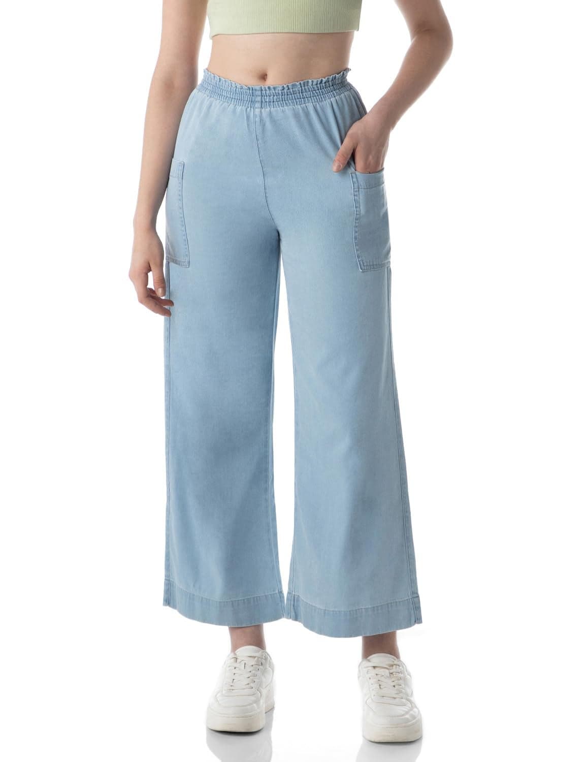 INKD Regular Fit Mid Rise Women's Jeans (Inkss24Wjn-401_Seaside Slate