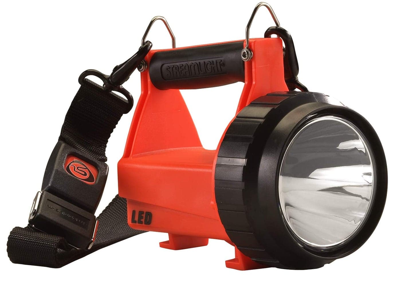 Streamlight 44451 Fire Vulcan LED Vehicle Mount System Flashlight with DC Charger, Dual Rear LEDs and Quick Release Shoulder Strap, Orange - 180 Lumens