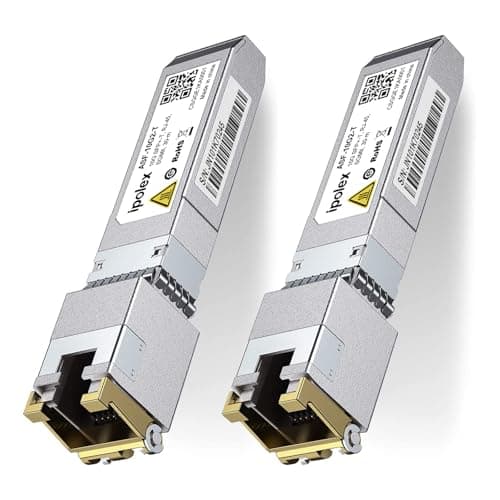 ipolex SFP+ to RJ45 10Gb Module, Support 1G/2.5G/5G/10GBase-T RJ45 SFP+ Module, Compatible for Cisco SFP-10G-T, Ubiquiti UACC-CM-RJ45-MG, Mikrotik, Netgear, TP-Link, and More, up to 30 Meters, 2 Pack