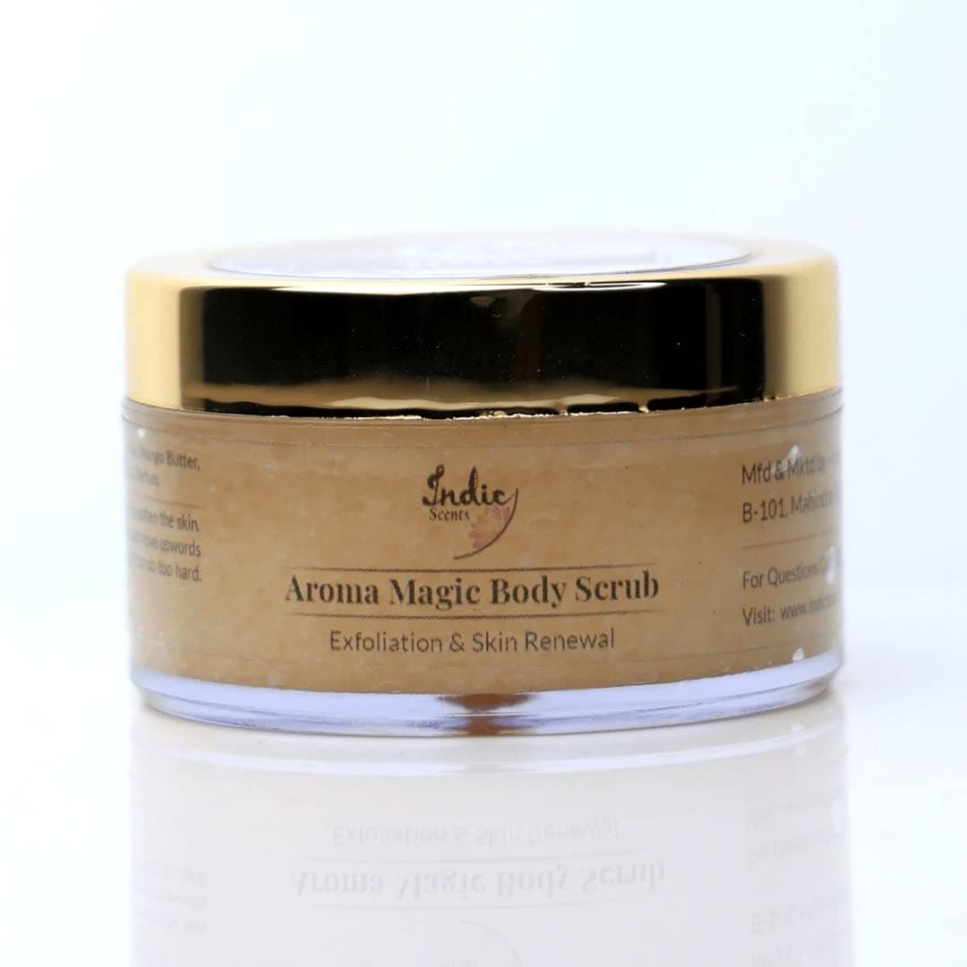 IndicScents Pure Aroma Magic Body Scrub Exfoliation and Dead Skin Removal enriched with Rich Natural Oils 100g