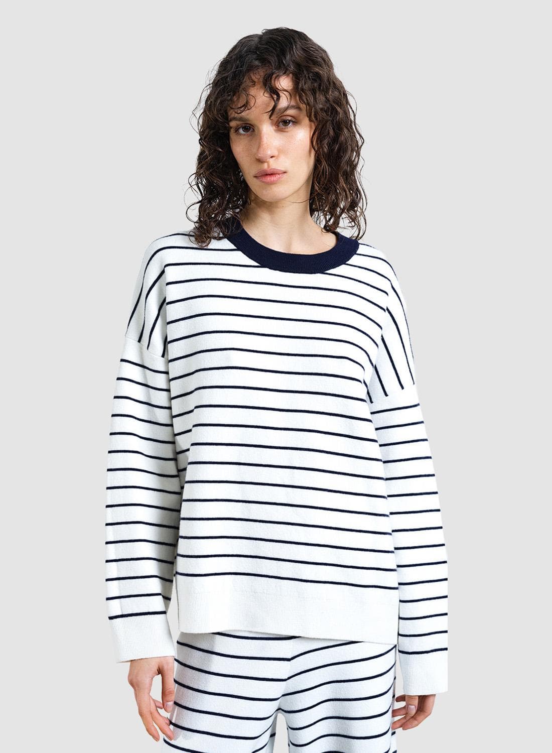 Marley Knit Striped Crew Neck