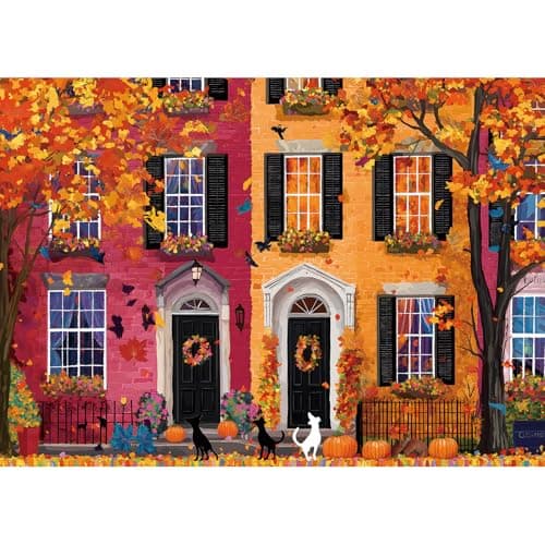 Color Townhouses 1000 Piece Puzzle for Adults Funny Puzzles for Adults 1000 Pieces with HD Print Poster 275 197 in Dust Free for 2026 Gifts Family Party Games