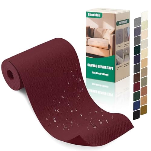 Gheeidau Canvas Repair Tape 470 Inch Waterproof SelfAdhesive Fabric Repair Patch for Repairing Boat CoversTentsPatio UmbrellasCar SeatsLuggageSofasBurgundy