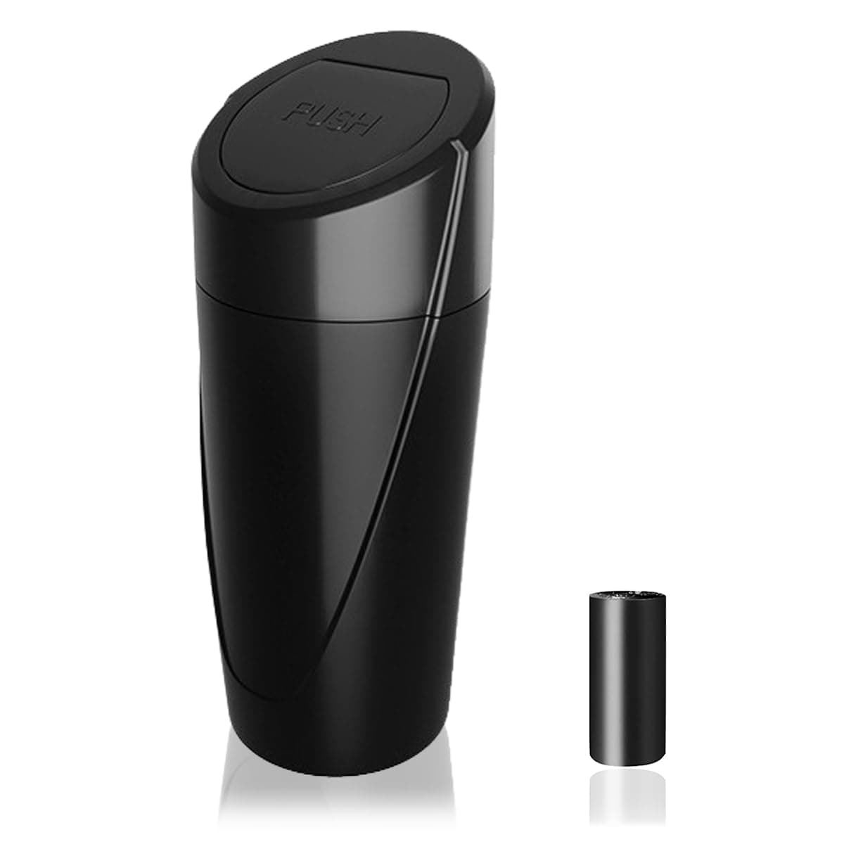 SGLRT Car Trash Can Bin with Lid Car Garbage Can Cup Holder Black Mini Leakproof Vehicle Trash Garbage Can Bin with 20pcs Trash BagsCar Organizers and Storage for Front Back Seat Accessories