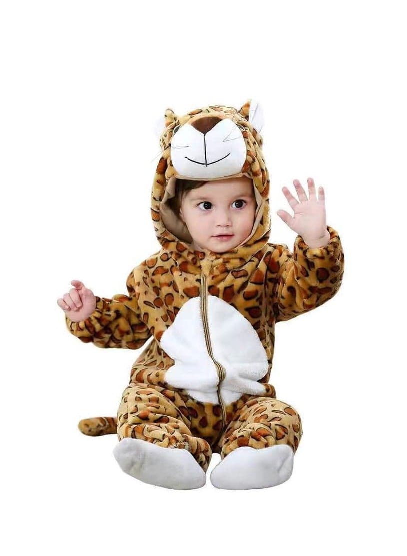 1-Piece Children's Leopard Onesie Party Costume