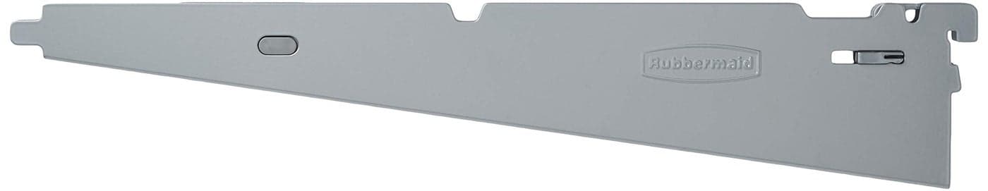 Rubbermaid Garage FastTrack Bracket 16" Deep Shelf Bracket with Speed Clips Satin Nickel Wall Mounted Storage System for Home/Garage/Tool Organization