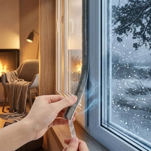 BELLOX ENTERPRISE Wool 10 Meter Soundproof Window Sealing Strips, Weather Stripping for Door Weatherproof, Windproof, Dustproof Door Window Frame Seal Brush Strip, Door Seal Strip