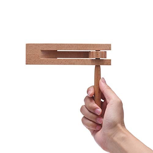 Wooden Spinning Ratchet Noise Maker Grogger Traditional Matraca for Parties Sports Events and Celebrations 1 Pack