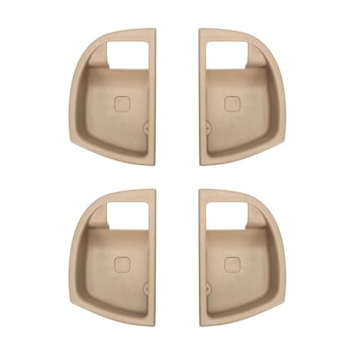 KASturrboo 4PCS Inside Door Handle Trim Cover Panel Beige Fit for Hyundai Santa Fe 2007-2012 Front Rear Driver Passenger Side