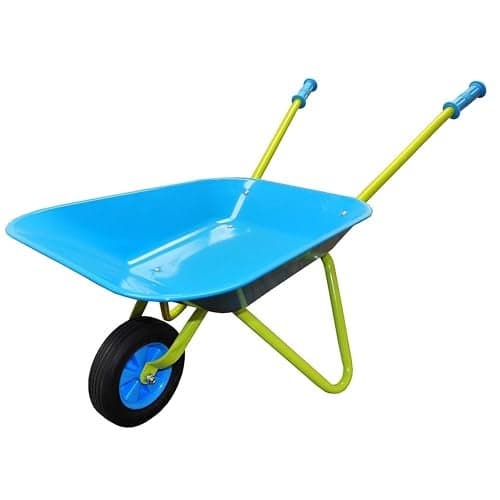 G F Products Kids Metal Wheelbarrow ChildSized Durable Metal Construction with Sturdy Wheel Easy Assembly Ideal for Outdoor Play Gardening Fun Backyard Activities ToddlerFriendly Design