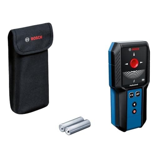 Bosch Professional GMS 12027 Detector 2 x AA Batteries Max Detection Depth NonMagnetic MetalMagnetic MetalVoltageConducting CableWood 1201005030 mm Protective Bag
