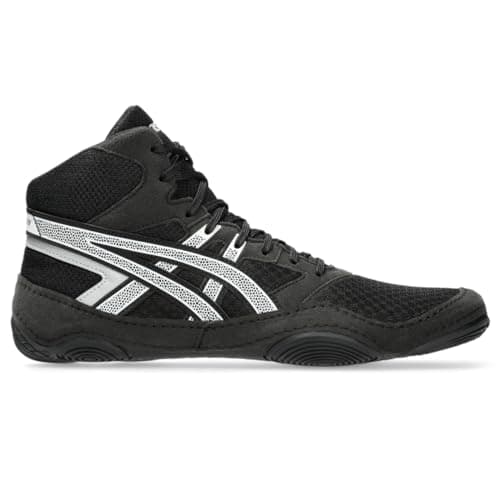 ASICS Men's Snapdown 4 Wrestling Shoes, 9, Black/White