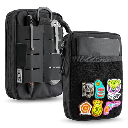 TACTICAL GEEK Block E30 EDC Compact Waist Pocket Pouch Men EDC Pouch Organizer MultiPurpose Molle Tool Pouch for Multitools Utility Tool Organizer Bag for Daily Essentials Carry XBlack