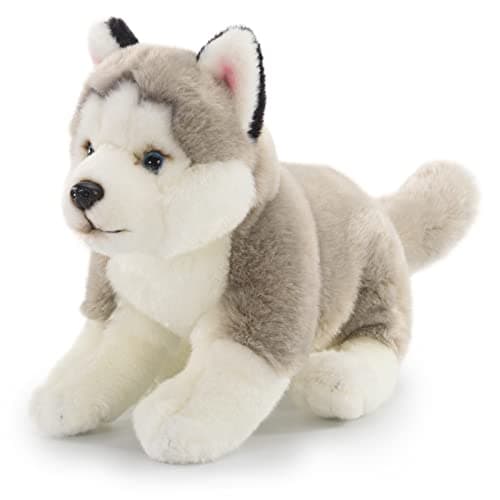 Husky Stuffed Animal 16 Soft Dog Plush Handmade Cuddly and Realistic Stuffed Animals for Boys and Girls Huggable and Washable Husky Gifts for Kids Friends Birthday Xmas Gifts for Grandkids