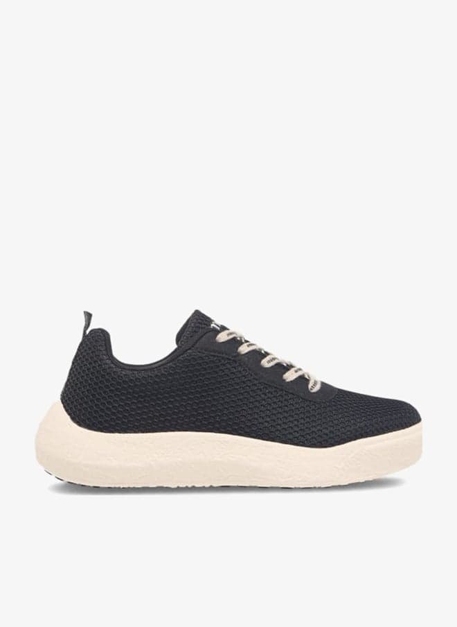 Women Missy Textured Sneakers with Printed Lace-Up Closure — 40 EU