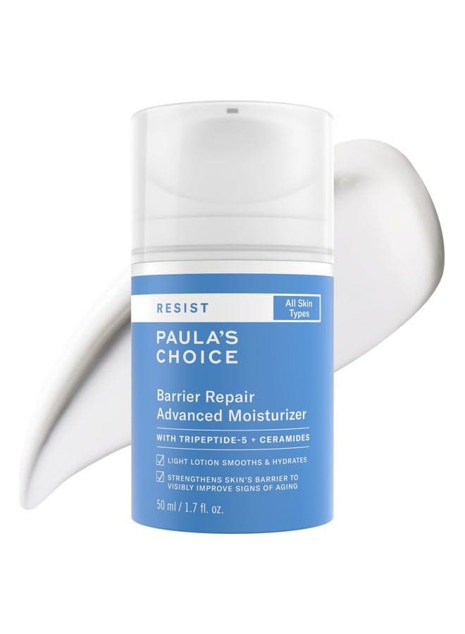 RESIST Barrier Repair Advanced Face Moisturizer with Ceramides, Peptides, Deep Hydration Face Cream for Wrinkles, Anti-Aging for All Skin Types, Fragrance-Free, 1.7 Fl Oz