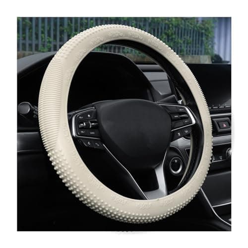 Bittwee Steering Wheel Cover Car Silicone Steering Wheel Protector AntiSlip Soft Odorless Wheel Covers Universal 1415 Inch Steering Wheel Automotive Interior Accessories Gray