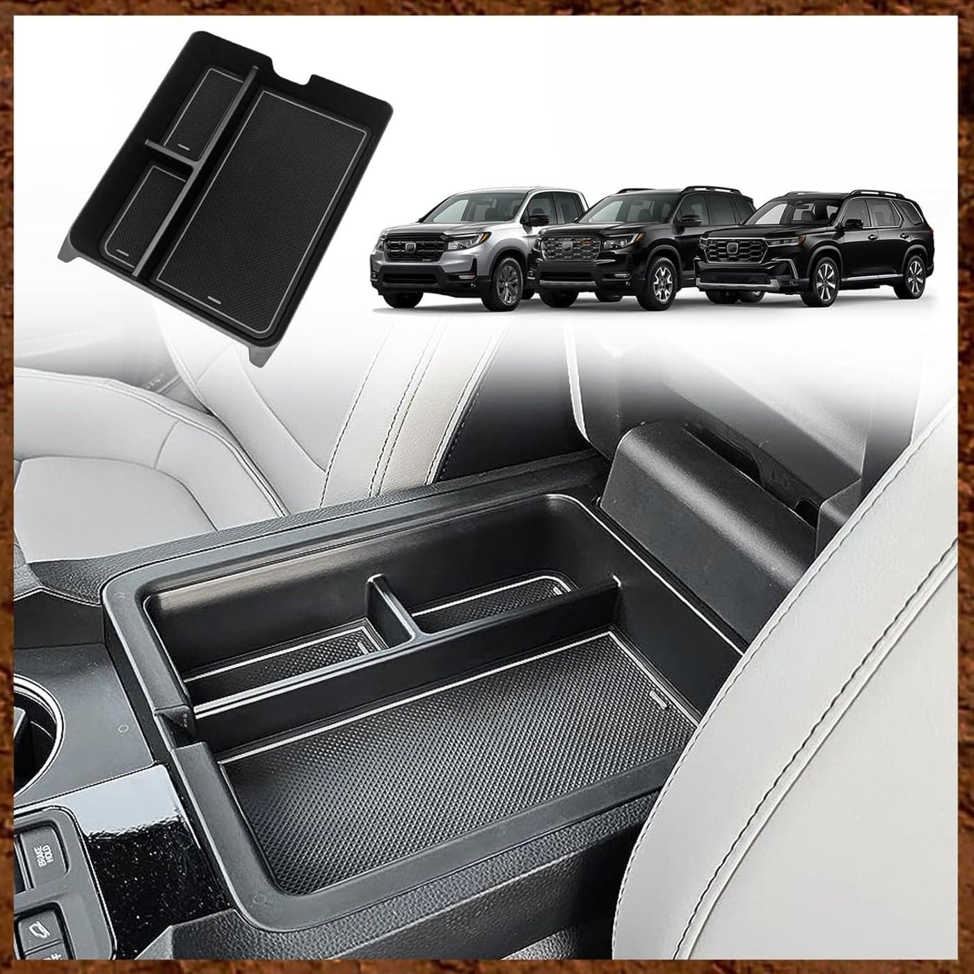 Muslogy Center Console Organizer for Honda Pilot 2023-2025